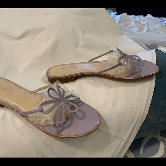 Talbots lilac flower slip on sandals.  Never worn! - Picture 3 of 7